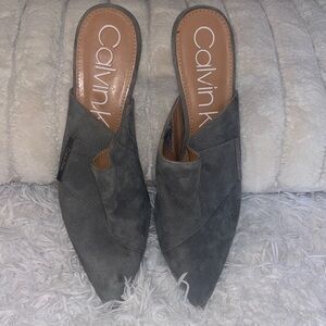 Calvin Klein Women's Gray Mules